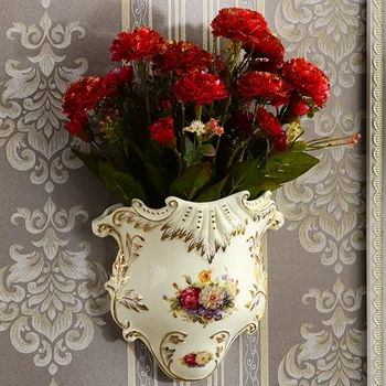 

Yolife Europe Ivory Porcelain Vase Modern Ceramic Flower Vase Room Study Hallway Home Wedding Decoration Gift