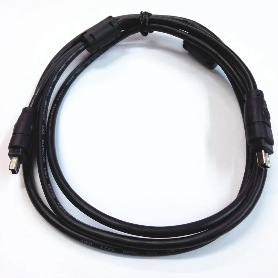 Черный Кабель IEEE 1394 Firewire 800 400 9 контактный/4 контактный штекер/штекер 10 футов 3
