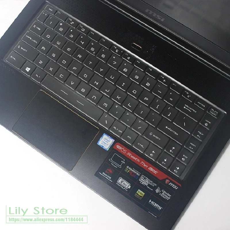 Ультратонкий чехол из ТПУ с клавиатурой для игрового ноутбука MSI GS65 P65 WS65 PS42 PS63