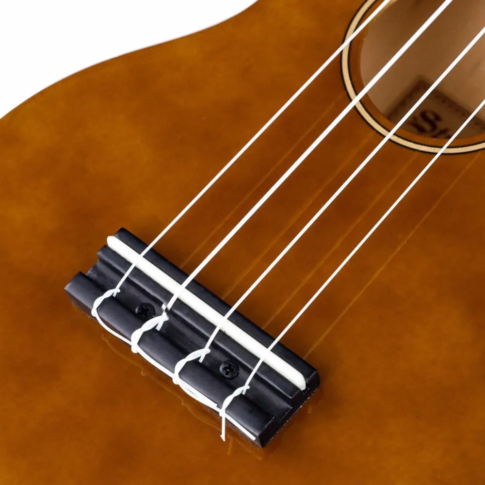 Сильный ветер 21 дюймов Акустическая Укулеле сопрано гитара 4 нейлоновые струны Ukelele коричневый липа музыкальный инструмент укулеле для начинающих