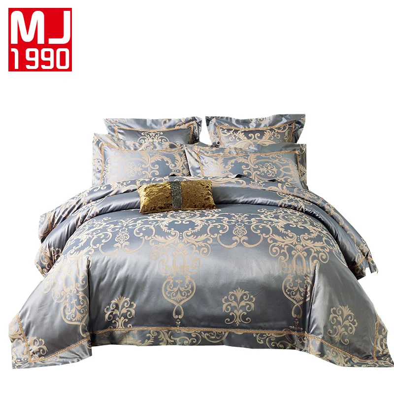 

High Quality Cotton Satin JacquardBedding Sets Upscale Four-piece/six-piece European Palace Style Quilt Cover Sheets Pillowcase