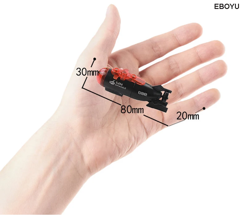 EBOYU Micro радио пульт дистанционного управления Управление RC Подводная лодка корабль катер с светодиодный светильник игрушка в подарок