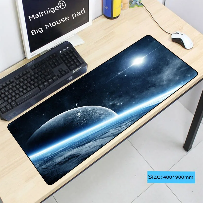 

Mairuige Free Shipping Space Planet Large Locking Edge Mouse Pad PC Computer Mat Size for 40x90CM Gaming Mousepads for CSGO DOTA
