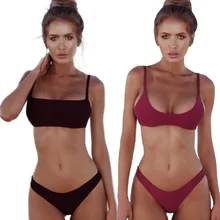 Sporlike New Sexy Bikinis Women Swimsuit 2017 Summer Beach Wear Push Up Swimwear Female Bikini Set Halter Top Bathing Suits Swim