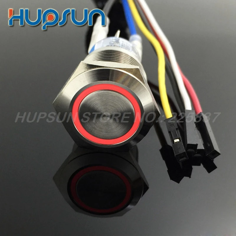 

2pc 5v 12v 12mm 16mm 19mm 22mm push button set waterproof LED illuminated motherboard power button push button switch momentary