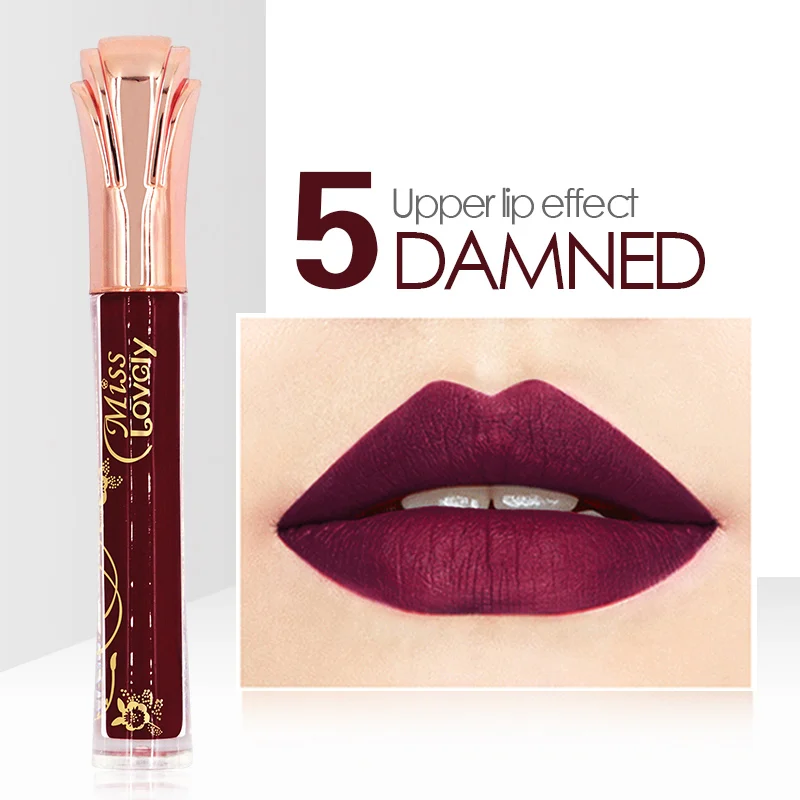 

5 colors Sexy Lip Gloss Kit Rare Lip Paint Matte Liquid Lipstick Waterproof Long Lasting Moisture Batom lipgloss Balm Tint