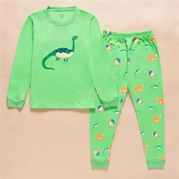 Brand Cartoon Cotton homewear pajamas Kids Baby Girls underwear Set Spring Autumn Sleepwear Children sleeping suits dr5t6 - Цвет: color at picture