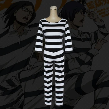 

Kangoku Gakuen Prison School Cosplay Costume Shiraki Meiko Midorikawa Hana Prison Uniform Women Pajamas Suit Casual Clothing Set
