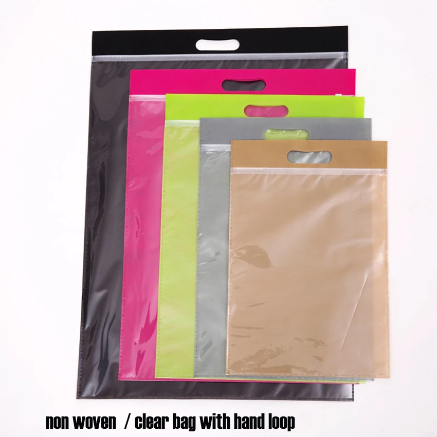 50 шт./лот все размеры 20/25/30/35/40 см + Ручная loop 6colors нетканые ziplock подарочные дорожные