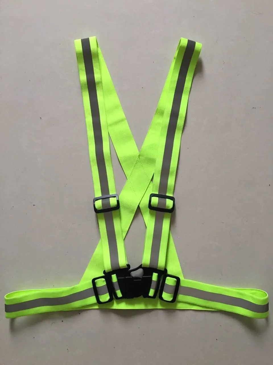 100pcs 360 Degrees High Visibility Neon Safety Vest Reflective Belt Safety Vest Fit for Running Cycling Sports Outdoor Clothes