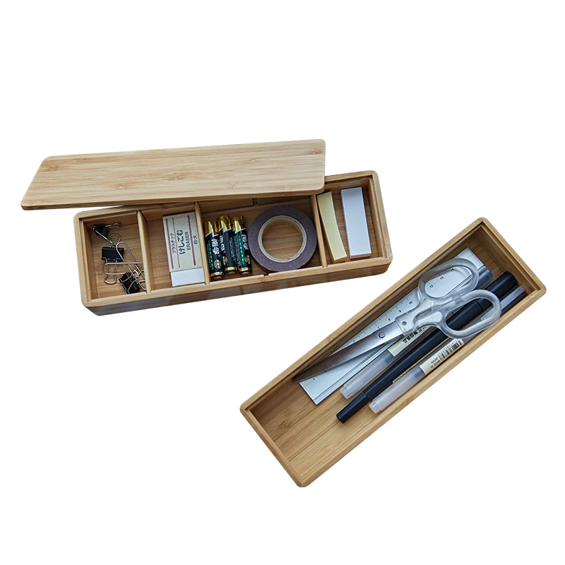 Bamboo Dust-proof Office Storage Box With Lid Natural Long Strip Pen Pencil Lipstick Sundries Drawer Cabinet Articles Organizer Bamboo Dust-proof Office Storage Box With Lid Natural Long Strip Pen Pencil Lipstick Sundries Drawer Cabinet Articles Organizer