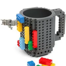 Drink Bausteine Tassen DIY Block Puzzle Becher 1 Stück Build-Auf Ziegel kreative Becher Lego Art Kaffeetasse