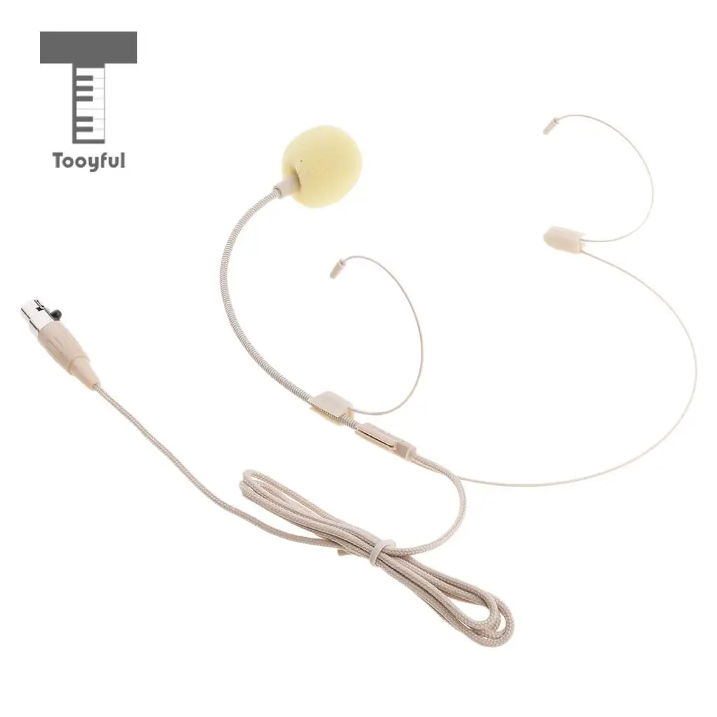 Tooyful Professional 3Pin XLR , 4Pin XLR , 3.5mm Mono Connector Double Earhook Headworn Unidirectional Megaphone Microphone