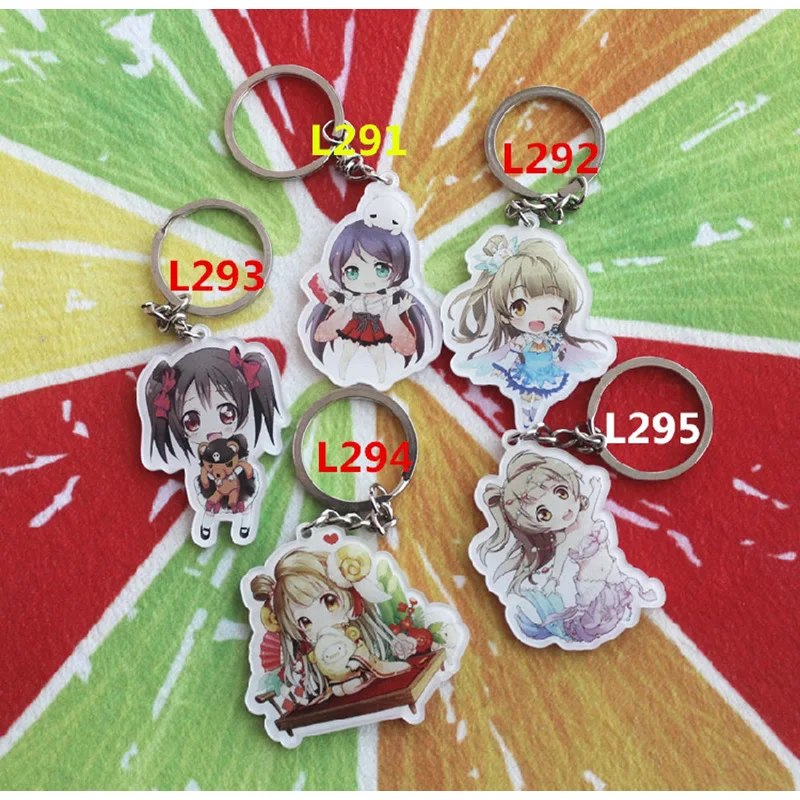 5 шт./компл. аниме Lovelive! Школьный брелок с кулоном идол проект Кодори Нико Эли Рин