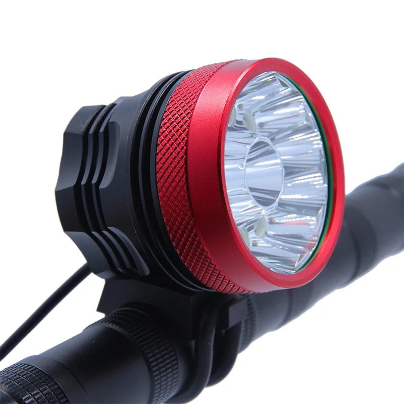 Excellent 12000LM 12 x XML T6 LED Bicycle Cycling Head Light + 18650 Battery Pack +Charger Waterproof Bike Light Headlamp Light 4