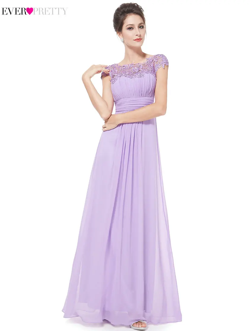 Clearance Sale 2018 Elegant Long Evening Dresses With Lace Appliques Ever Pretty HE09993 Women Party