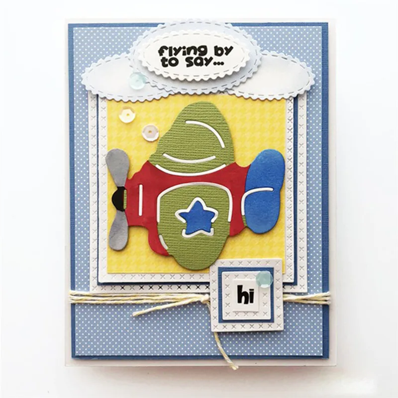 

Naifumodo Cartoon Airplane Metal Cutting Dies For Scrapbooking Album Craft Dies Embossing Die Cut New 2019 Arrive