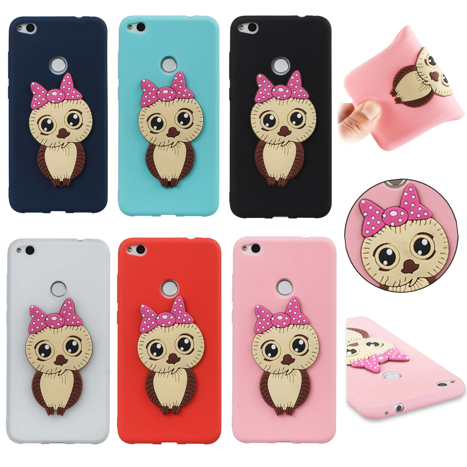 Cute Cartoon Female Owl Pattern For coque Huawei mate 10 P8 P10 P9 Lite Mini pro Y5 Y6 2017 Y7 Prime honor 6A 7X case back cover |