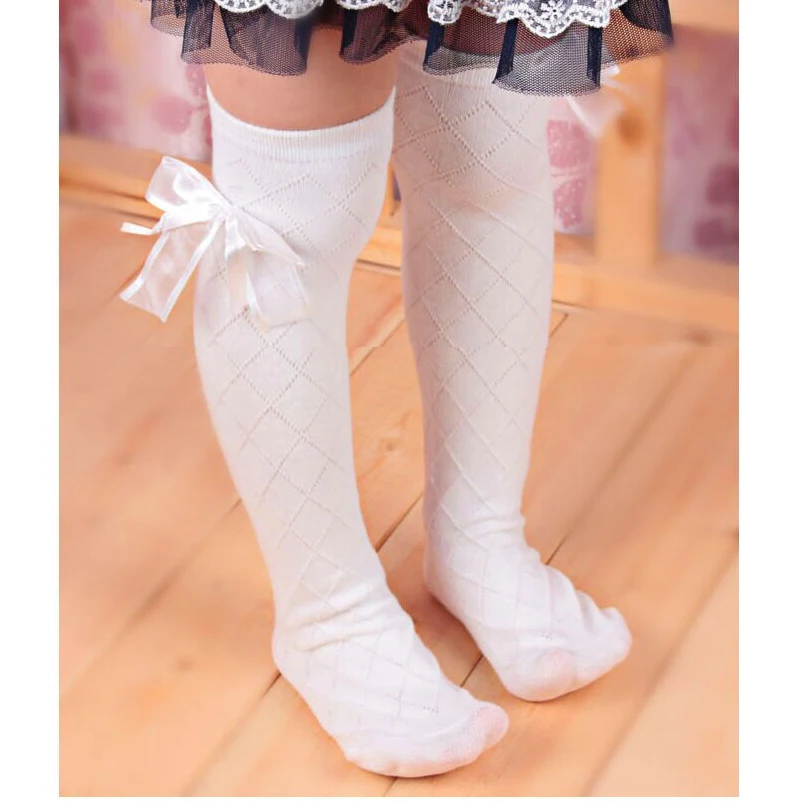 Children Socks Cotton Socks Ballet Tights Children's Knee High Socks for Toddlers Kids Baby Girls Solid Bow-knot Princess Dress