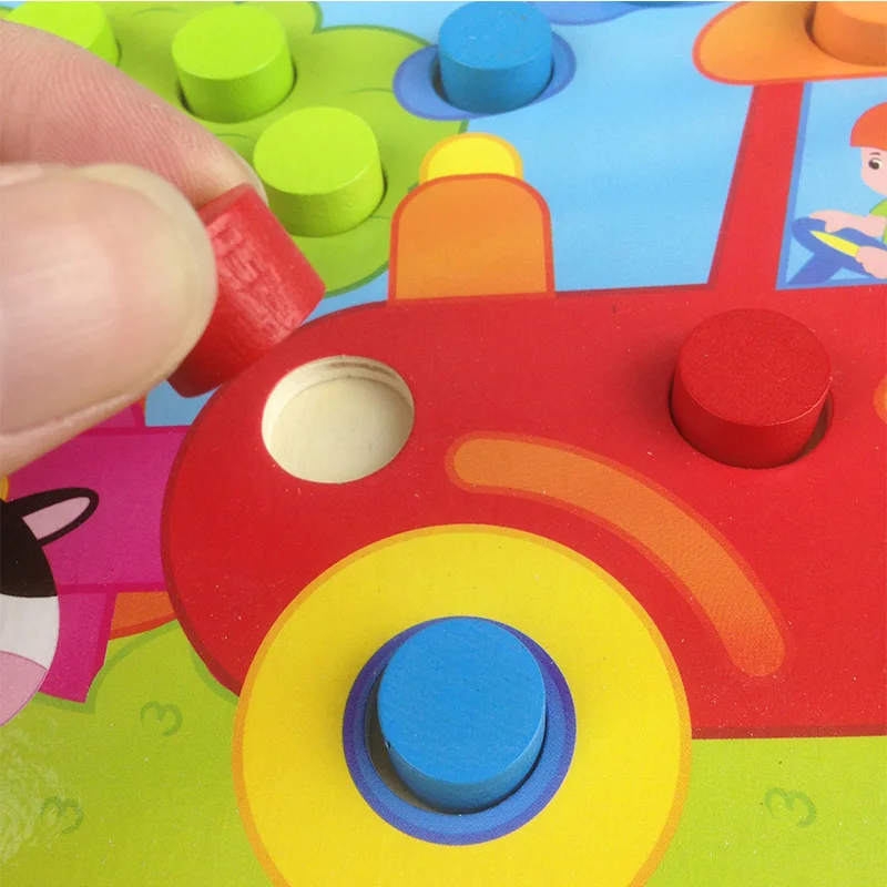 Montessori Toys Educational Wooden Toys for Children Early Learning Kids Colorful Cognition Board Match Game Board 3D Puzzles Montessori Toys Educational Wooden Toys for Children Early Learning Kids Colorful Cognition Board Match Game Board 3D Puzzles