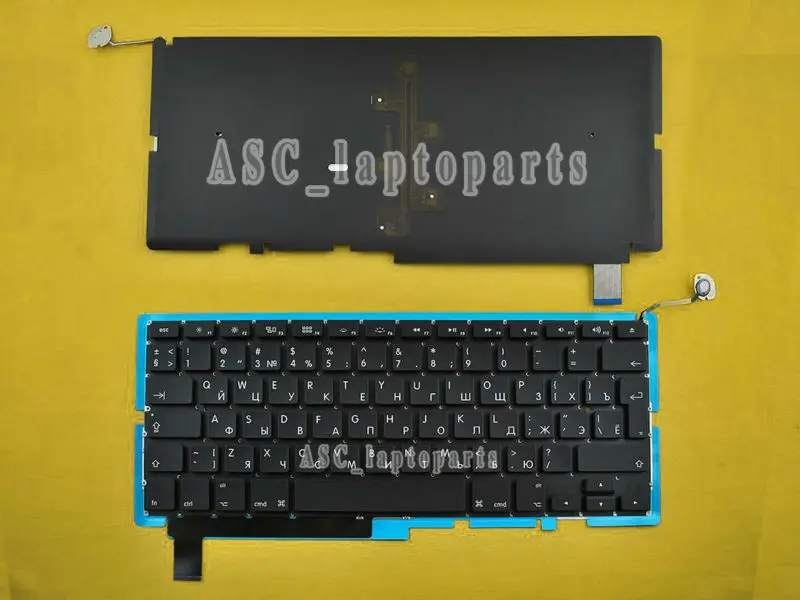 Новая русская клавиатура для ноутбука APPLE Macbook Pro A1286 черная без рамки 2009-2015 с