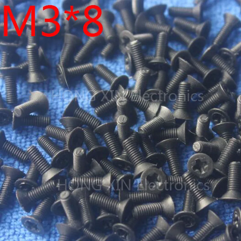 

M3*8 black 1pcs Nylon Phillips Countersunk Flat Head Screw 8mm Plastic Bolt Plastic Fasteners Assortment brand new compliant PC