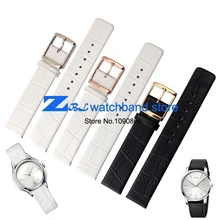 Ремешок для часов из натуральной кожи ультратонкий ремешок для часов Ремешок для наручных часов белый черный коричневый 18 мм 20 мм 22 мм
