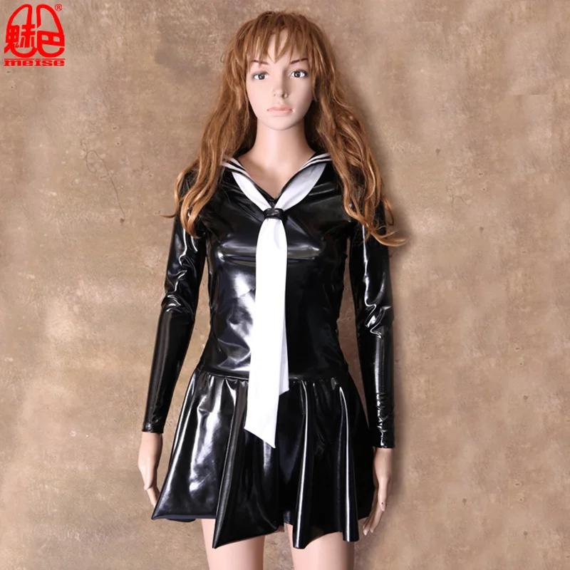 Free-Shipping-Sexy-Japanese-School-Uniform-Tie-Girl-Maid-Sailor-Pleated-Mini-Dress-Cosplay-Escolar-Japones