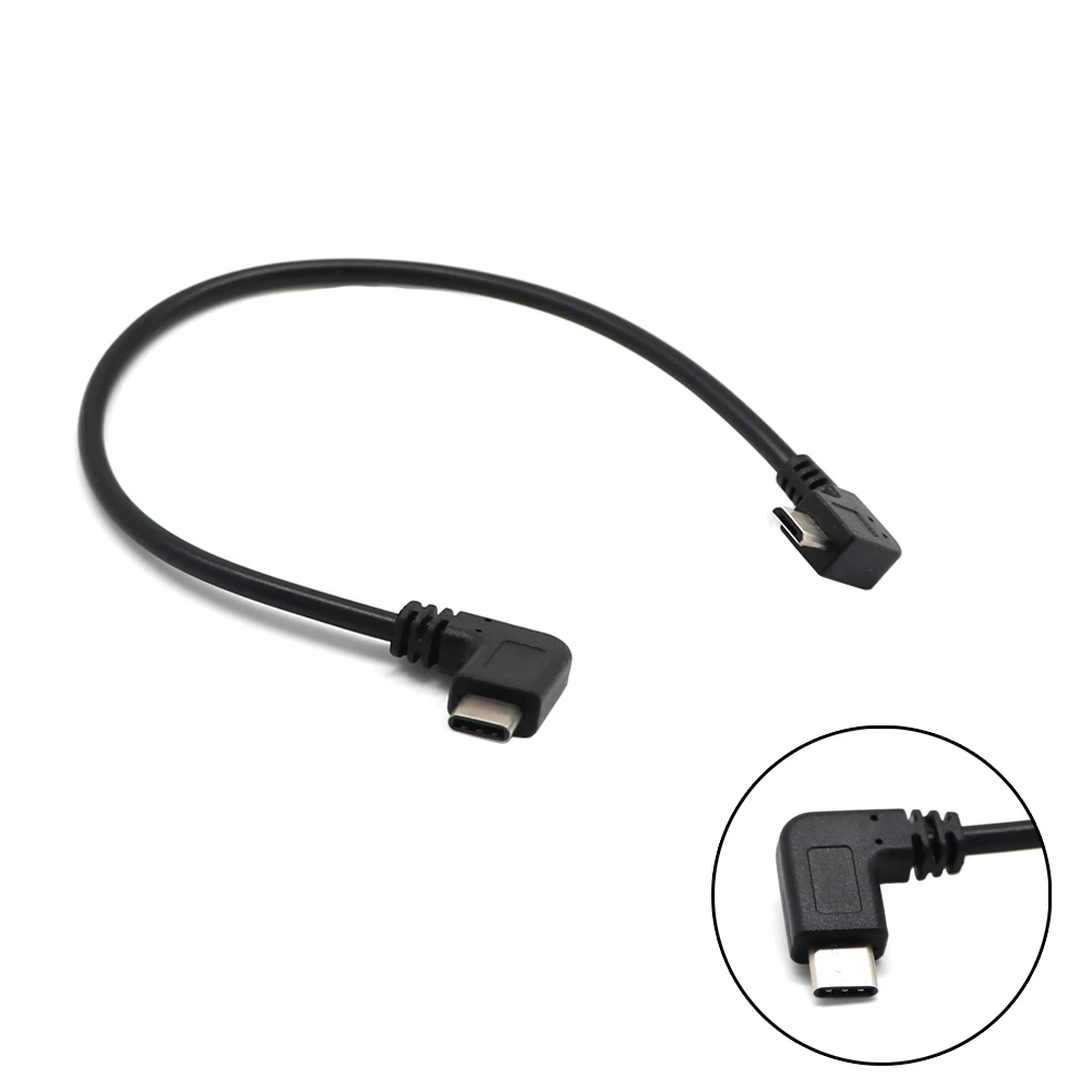 

Newly Right Angle Micro USB to Type C OTG Cable for Portable Digital DAC Amplifier