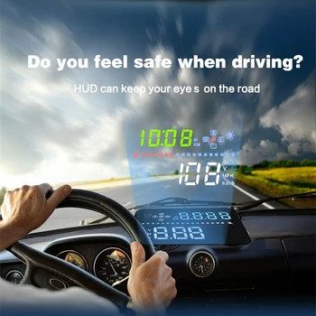 

Compatible with All Car Speed Projector on the Windshield A3 OBD2 Head Up Display Auto HUD Digital Car Speedometer Accessories