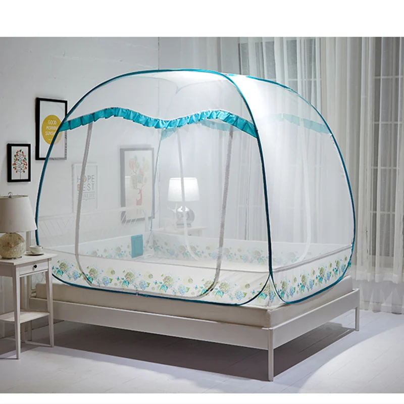 

Three-door Mosquito Net Mesh Folding 4 Sizes Insect Proof Bed Canopy Tent for Bedroom Mongolian Yurt Mosquito Netting Curtain