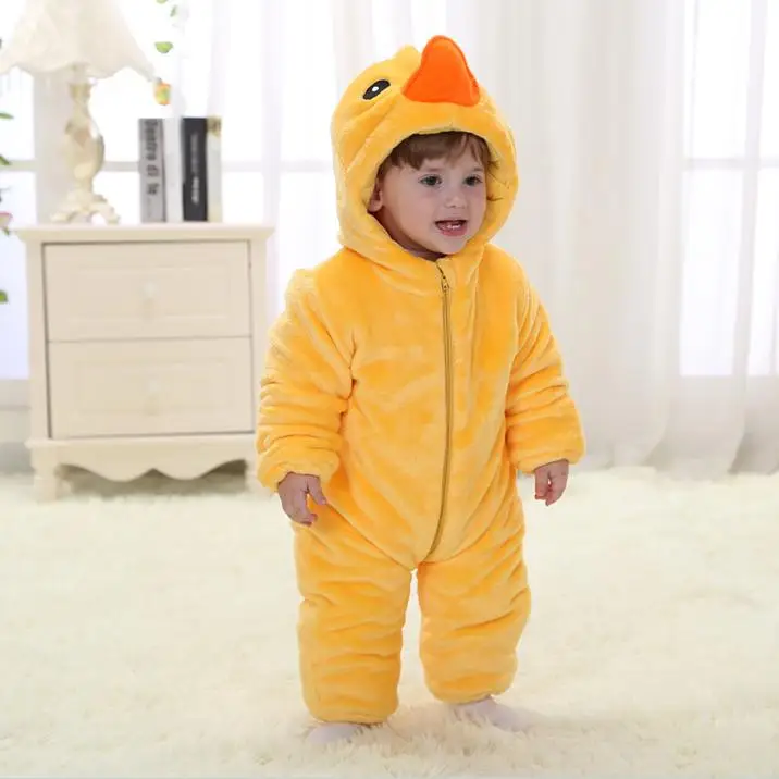 Yellow Duck Baby Girl Romper Baby Boy Christmas Party Jumpsuit Toddlers Winter Baby Clothes for ...