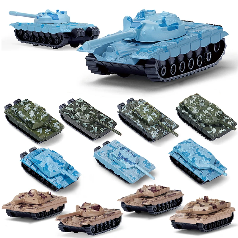 

4PCS Mini Diecast Alloy Model Car Toy Truck Camouflage Tank Model Military Toy Collection Vehicle Gift for Boys Brinquedo