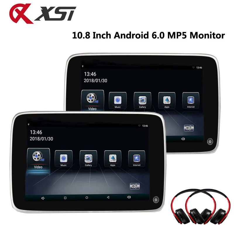 XST 10 8 дюймов Android 1 HD 1080P Автомобильный монитор подголовник MP5 видео ips сенсорный