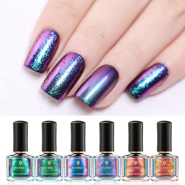 Born Pretty Magic Nail Polish Lacquer Gypsy Water Series Art Born Pretty Magic Nail Polish Lacquer Gypsy Water Series Art Shiny Glitter Varnish Black Base