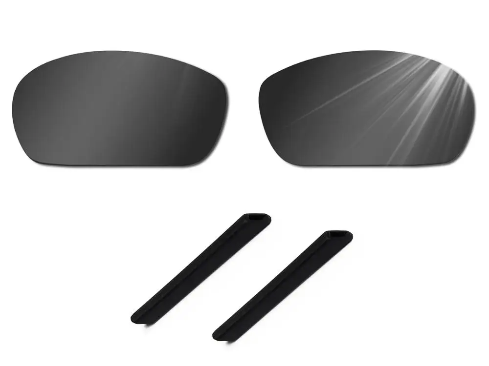 Glintbay 100% Precise-Fit Advanced Black Replacement Lenses and Rubber Ear Socks for Oakley Jawbone Sunglasses | Аксессуары для