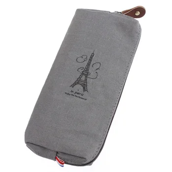 

Affordable Retro Canvas Paris Pencil Pen Case Bag Cosmetic Makeup Bag,Tower