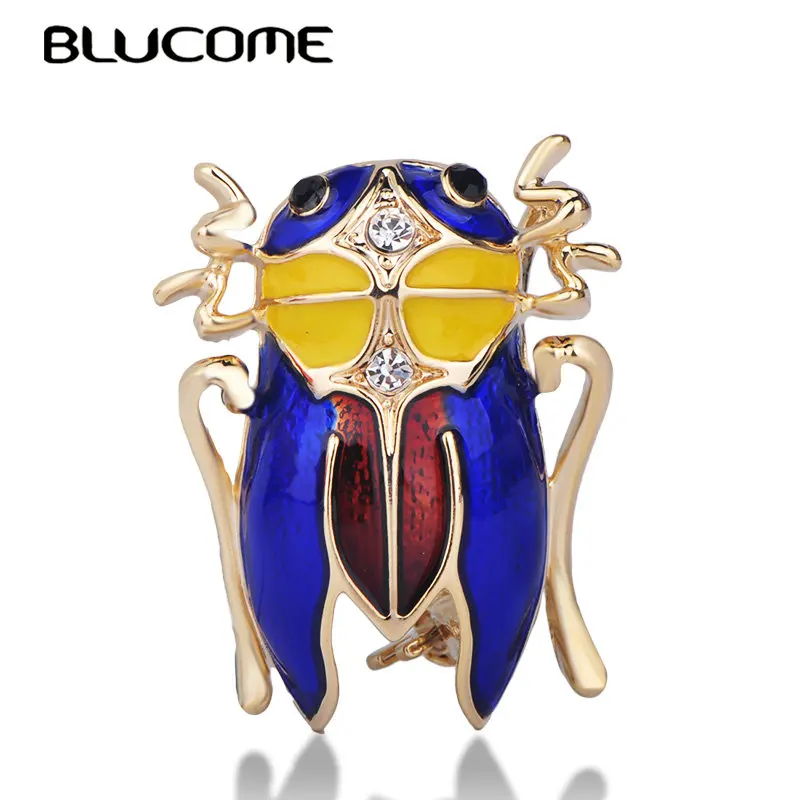 

Blucome Cute Cockroach Brooch Colorful Enamel Insect Jewelry Women Children Men Suit Clothes Scarf Bag Accessories Pins Gifts