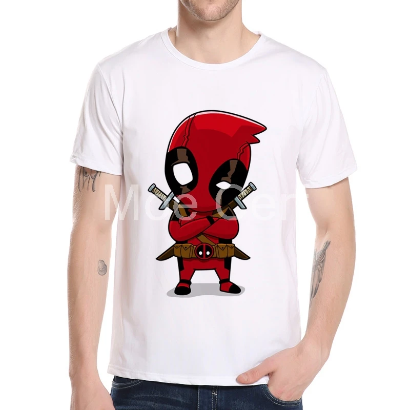 MOE CERF Newest Men's Deadpool T shirt Mens Marvel Superhero Tops Funny Hipster Cool Anime Tee L1-M-2 | Мужская одежда