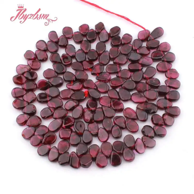 Drop 4x6mm Rondelle Монета без картофеля бисера гранат натуральный камень бусины для женщин DIY Ожерелье Браслеты ювелирных изделий 1" - Цвет: Drop 4x6mm