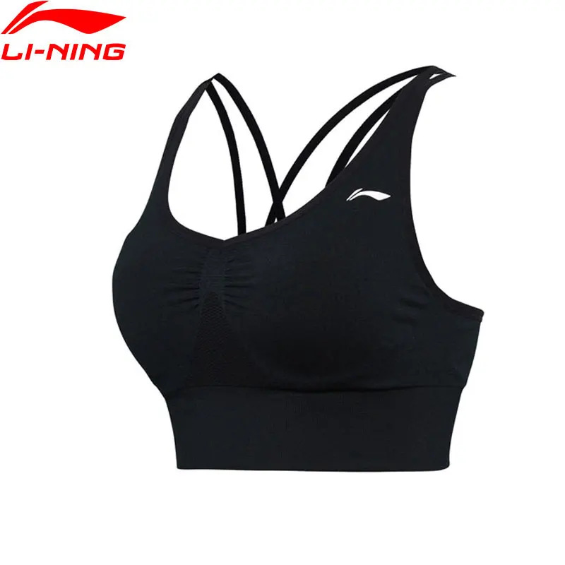Li Ning Women Training Running Bras Layer Light Support
