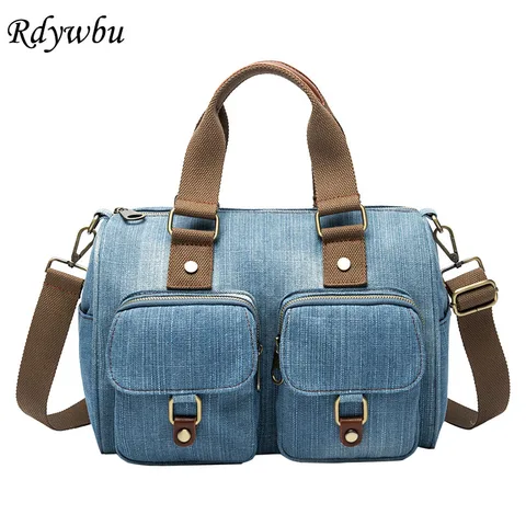 Marca de Luxo Bolsa de Ombro Rdywbu Bolsa Feminina Moda Denim Bolsas Jeans Feminino Novo Design Tote Crossbody B726 2020