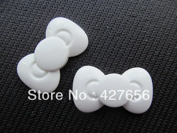 

15pcs 36.30mmx21.00mm Pure White Bow tie/Bowknot Flatback Blank Resin Cabochon/Cameo Charm,Phone Decoration Kit,DIY Accessory