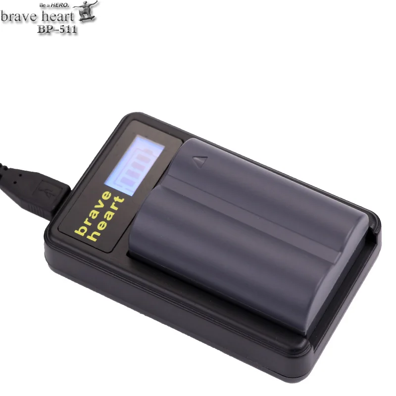 2x BP 511 511A BP511 Батарея + ЖК дисплей USB Зарядное устройство для Canon 300D 10D 20D 30D 40D 50D PowerShot