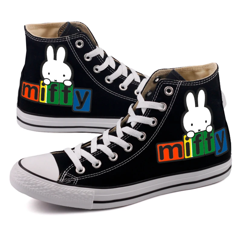 

Fashion Printed Rabbit High Top Canvas Shoes Women Harajuku Korean Style Girl Students Board Shoes Lace-up Tenis Espadrilles
