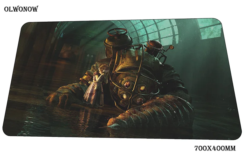Bioshock коврик для мыши высокого класса компьютерный коврик 70x40 см игровой коврик для мыши большой locrkand padmouse клавиатура игры ПК геймер стол - Цвет: size 700x400x2mm