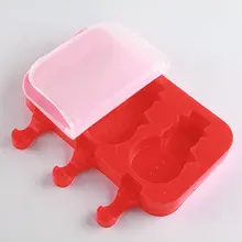 AMW Рождественский Снеговик Форма для изготовления мороженого силиконовая форма для льда, с 20 штук деревянные палочки для мороженого украшение для шоколадных конфет аксессуары для кухни