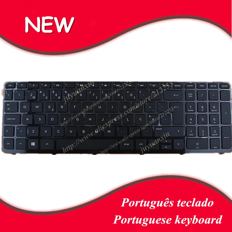 Португальский клавиатура для HP 250 G2 G3 255 256 g2 g3 черный с рамкой Клавиатура ноутбука
