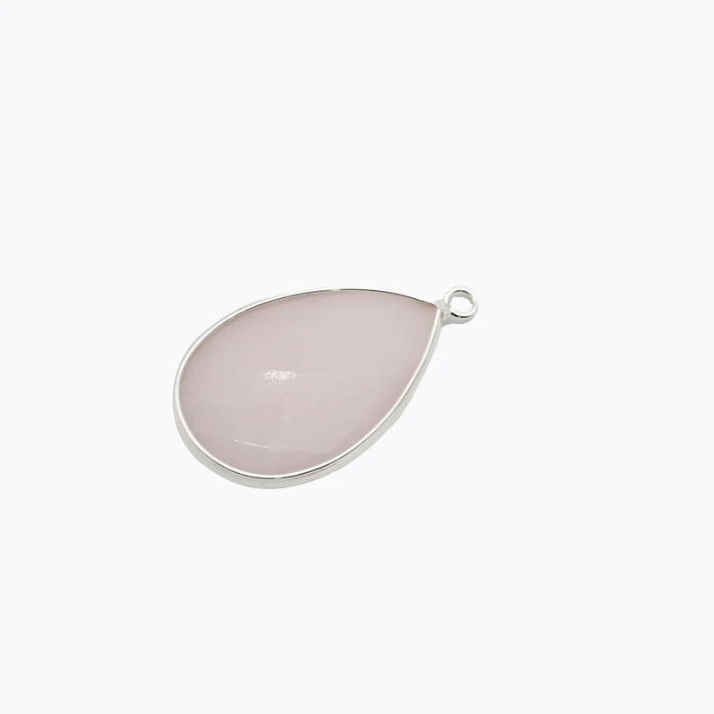 Beadsland натуральный камень полудрагоценный камень капли воды Shapped кулон DIY модное ювелирное ожерелье для женщин 20*30 мм 38576 - Окраска металла: pink