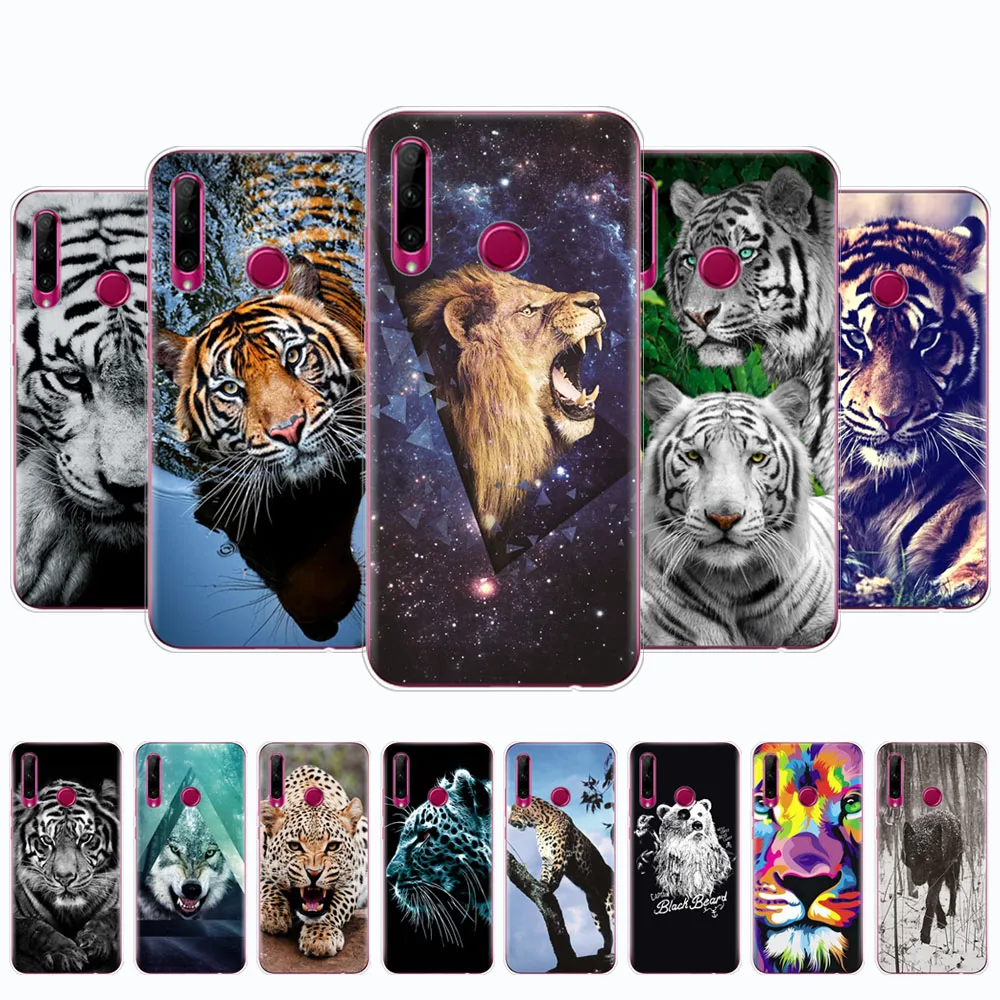 Чехол для Honor 10i силиконовая задняя крышка чехол телефона Huawei с рисунком волка